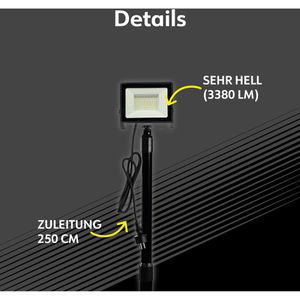 Produktbild für Baustrahler Müller-Licht Boston, LED, Netzbetrieb, 2,5 m Kabel