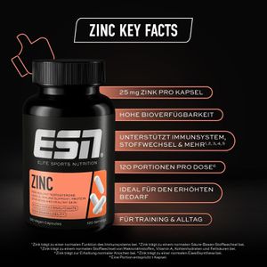 Produktbild für Zink ESN Zinc, 120 Kapseln