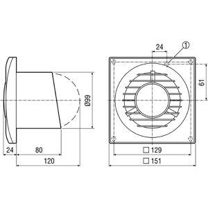 Produktbild für Badlüfter Maico ECA piano Standard 0084.0080, Ø 100 mm