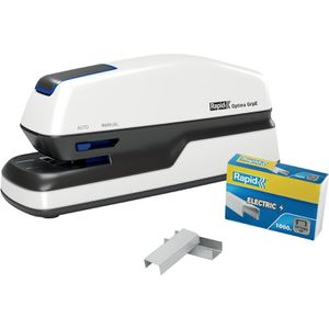 Elektrohefter Rapid Optima GripE, weiß