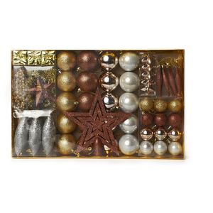 Weihnachtskugeln Heitmann-Deco 92503, gold / silber / bronze