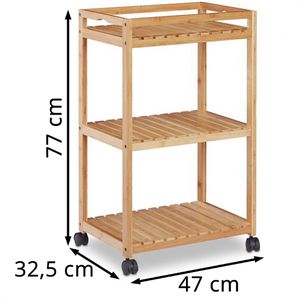 Produktbild für Küchenwagen Relaxdays 10029398, braun