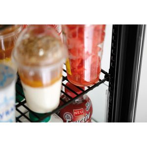 Produktbild für Kühlvitrine Bartscher 98L-SW, 700398G, schwarz
