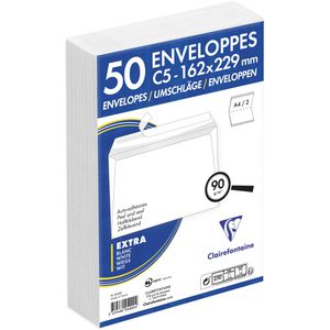 Produktbild für Briefumschläge Clairefontaine 2542C, weiß, C5