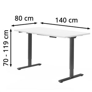 Produktbild für Schreibtisch FlexiSpot E1B Pro, weiß / schwarz