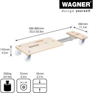 Produktbild für Möbelroller Wagner-System MM1331, Kunststoffrollen