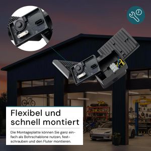 Produktbild für LED-Außenstrahler Luxula LX400190, IP54 wasserfest