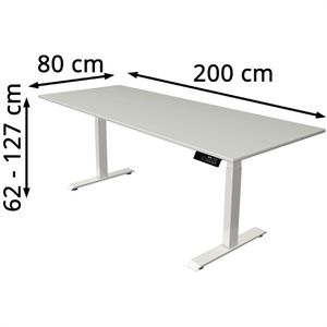 Produktbild für Schreibtisch Kerkmann Move 1 stable, lichtgrau / weiß