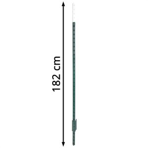 Produktbild für Weidezaunpfähle AKO T-Pfahl, aus Stahl, grün/weiß, 182 cm