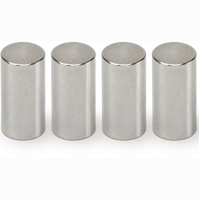 Maul Neodym-Magnete 61850, Ø 10 x 20 mm, Stabmagnet, silber, 4 Stück –  Böttcher AG