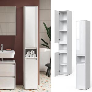 Produktbild für Badschrank Vicco Majest, weiß hochglanz
