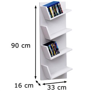 Produktbild für CD-Regal VCM Lansi, 911794, weiß