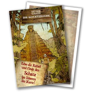 Hidden-Games Grußkarten HG-RK-SS, Die Schatzsuche, 115 x 165mm, Rätselkarte mit Umschlag
