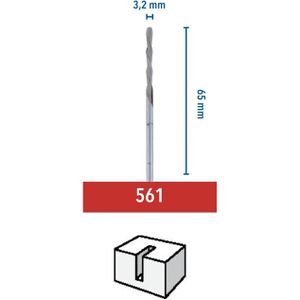 Produktbild für Fräser Dremel 561 Mehrzweck-Spiralfräser, 3,2mm