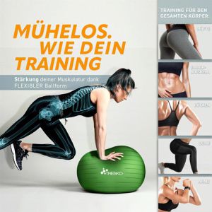 Produktbild für Gymnastikball Tresko Anti-Burst, mit Luftpumpe