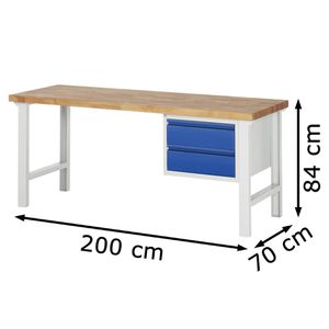 Produktbild für Werkbank Rau Basic 7125-1, blau