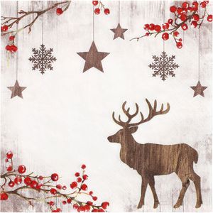 Produktbild für Servietten Papstar 37220 X-Mas Deer