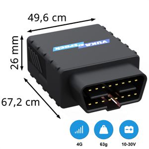 Produktbild für GPS-Tracker Yukatrack OBD2, 4G SIM, ohne Abo