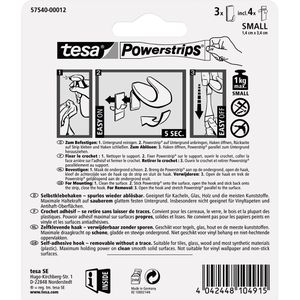 Produktbild für Klebehaken Tesa 57540 Powerstrips Small Classic