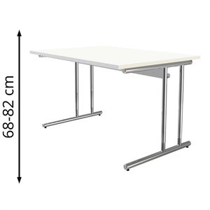 Produktbild für Schreibtisch Kerkmann Artline, weiß / chrom