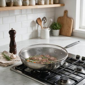 Produktbild für Spritzschutzdeckel Axentia 126078, silber