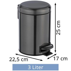 Produktbild für Mülleimer Wenko Leman, schwarz