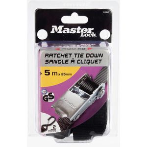 Produktbild für Spanngurt Master-Lock 3109EURDAT, schwarz, mit Haken &amp; Ratsche