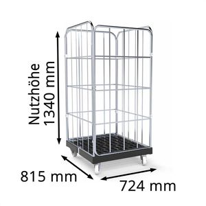 Produktbild für Rollbehälter HMH Basic, mit Tür, Nutzhöhe 1340mm