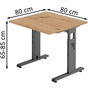 Produktbild für Schreibtisch Hammerbacher O-Serie asteiche / graphit