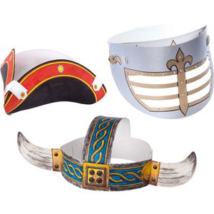 Produktbild für Bastelset Folia 23308 Kinderhüte Abenteuer