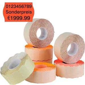 Produktbild für Preisetiketten Böttcher-AG rot, 26 x 16 mm