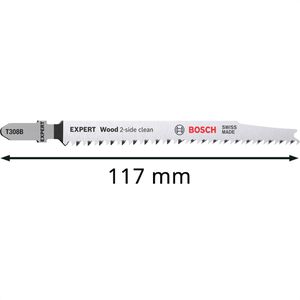 Produktbild für Stichsägeblätter Bosch Expert Wood 2-side clean T 308 B