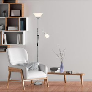 Produktbild für Stehlampe Brilliant SPARI 2, LED, silber, 180 cm