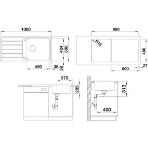 Produktbild für Spülbecken BLANCO CLASSIMO XL 6 S-IF, Einzelbecken, Edelstahl