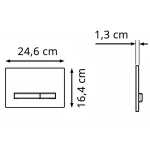 Produktbild für Betätigungsplatte Geberit Sigma50, Kunststoff &amp; Metall, für WC