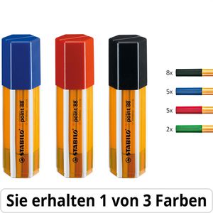 Fineliner Stabilo Point 88 Office Big Box, farbig sortiert