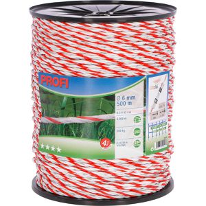 Weidezaunseil Kerbl Profi 59510, Ø 6 mm mit 6 Leiter
