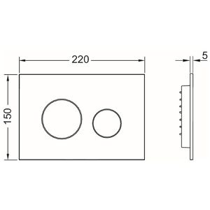 Produktbild für Betätigungsplatte TECE TECEloop 9240922, Kunststoff, für WC