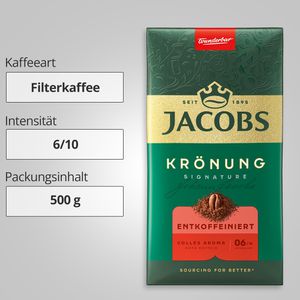 Produktbild für Kaffee Jacobs Krönung, entkoffeiniert