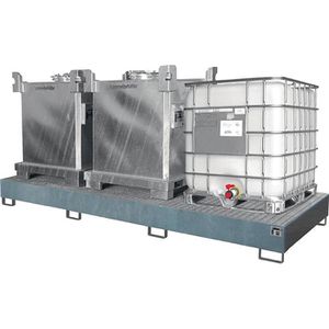 Auffangwanne BAUER AW 1000-3, aus verzinktem Stahl