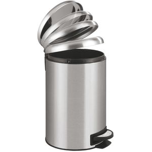 Produktbild für Mülleimer Wenko Leman, silber