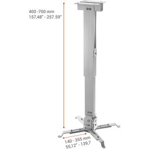 Produktbild für Beamer-Deckenhalterung Celexon MultiCel4070W, weiß