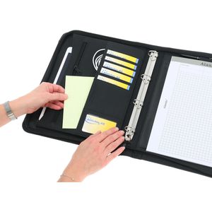 Produktbild für Schreibmappe Alassio 30060, Office Set, schwarz, Kunstleder