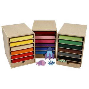 Produktbild für Tonpapier Creativ-Company 99435 inkl. MDF-Regal, A4