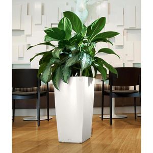 Produktbild für Übertopf Lechuza CUBICO 40, weiß hochglanz, 40 x 76 x 40 cm
