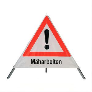 Produktbild für Faltsignal SafetyMarking Gefahrenstelle VZ101, Mäharbeiten