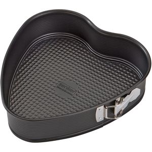Produktbild für Backform Zenker Black Metallic Herz, mit Flachboden, aus Stahl
