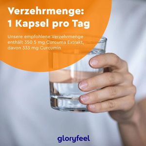 Produktbild für Curcumin gloryfeel Curcuma Extrakt, 90 Kapseln