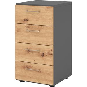 Kommode Hammerbacher Serie 9 Advanced, asteiche / graphit