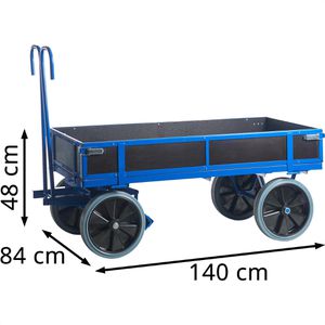 Produktbild für Handwagen Rollcart 15-15131, mit 4 Bordwänden
